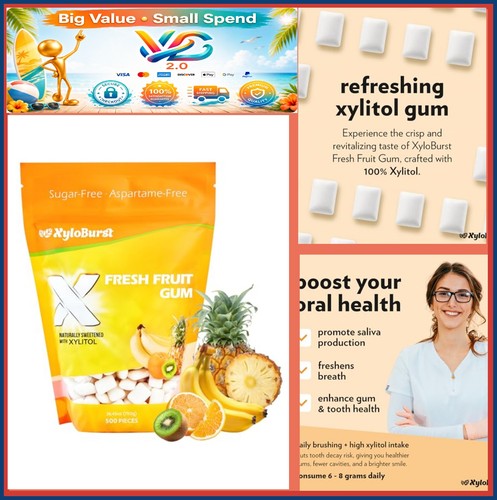 Xylitol chewing gum - gum, sugar