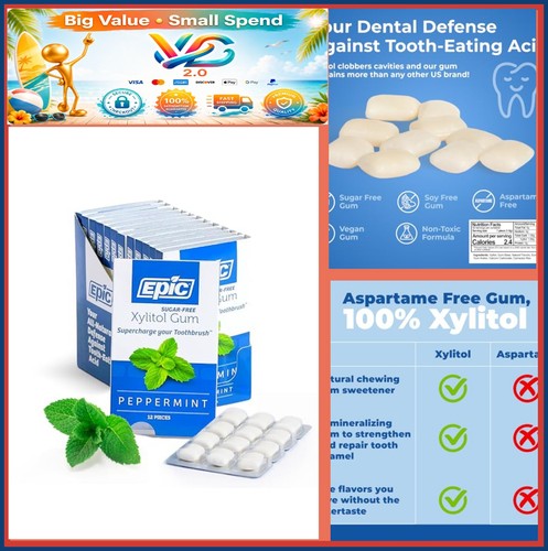 Xylitol peppermint gum - peppermint,