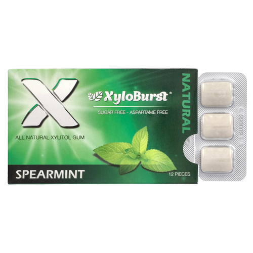 Xylitol gum spearmint - spearmint,, 12