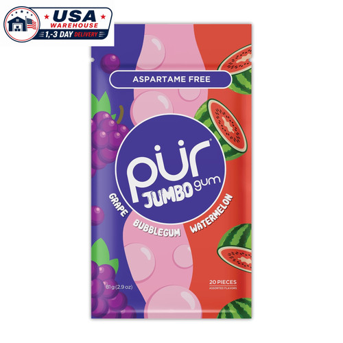 Pur jumbo gum sugar free - jumbo, gum,