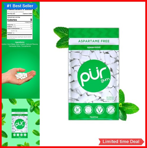 Spearmint sugar free chewing - sugar,