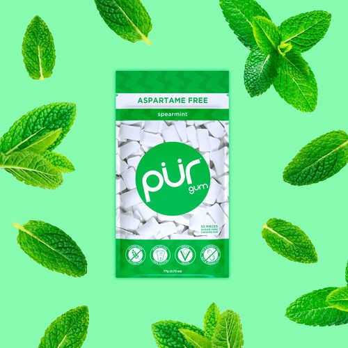 Spearmint xylitol gum - xylitol, no