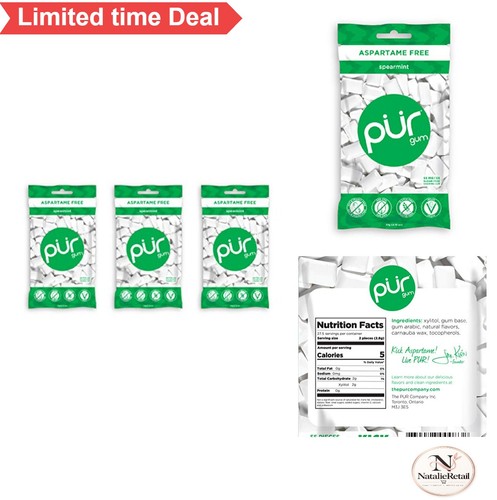 Spearmint gum count - gum, pack