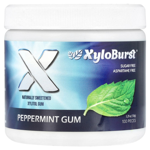 Xylitol gum peppermint 100 - gum,, peppermint,