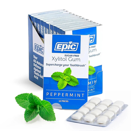 Epic xylitol peppermint gum - xylitol,